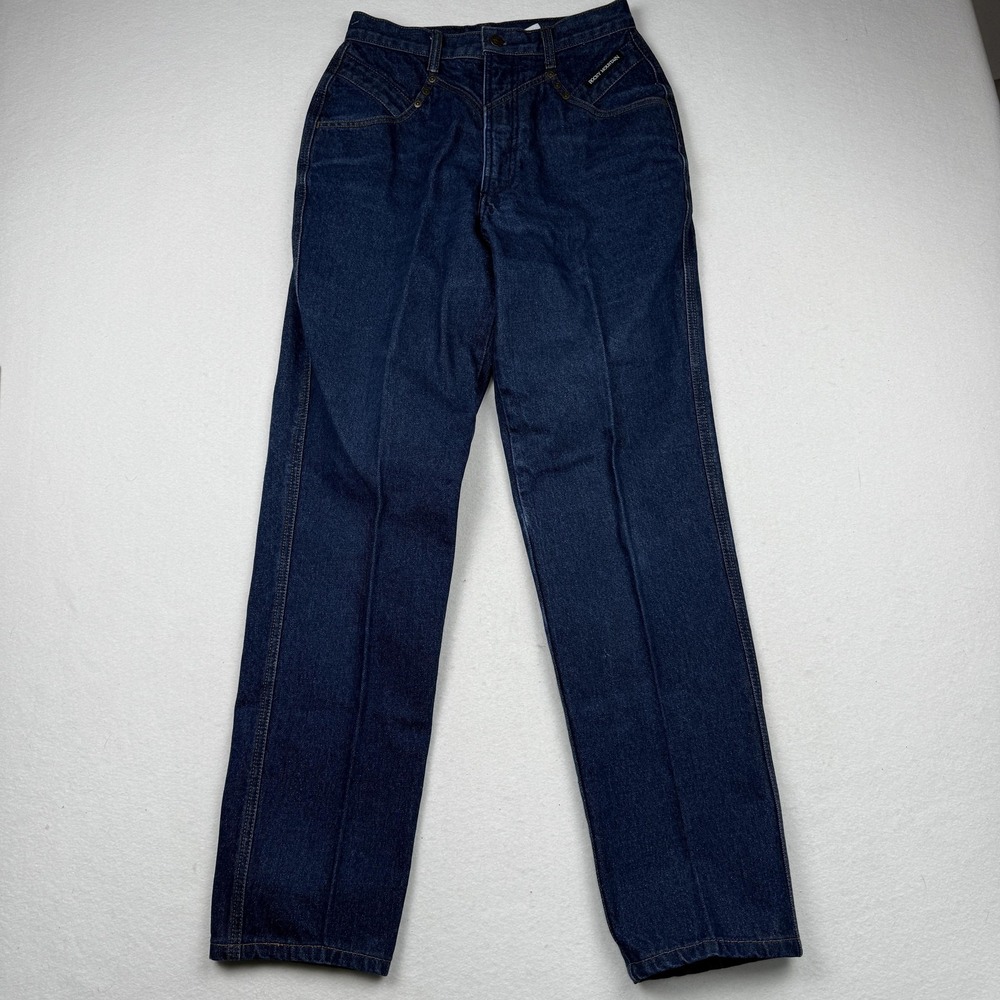 Rocky Mountain Jeans Womens 9/10 Blue High Rise Straight Leg 32 Inseam Western
